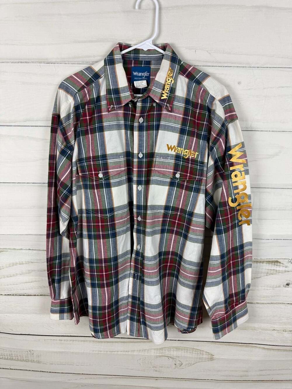 Wrangler Western Shirt Plaid Long Sleeve XL